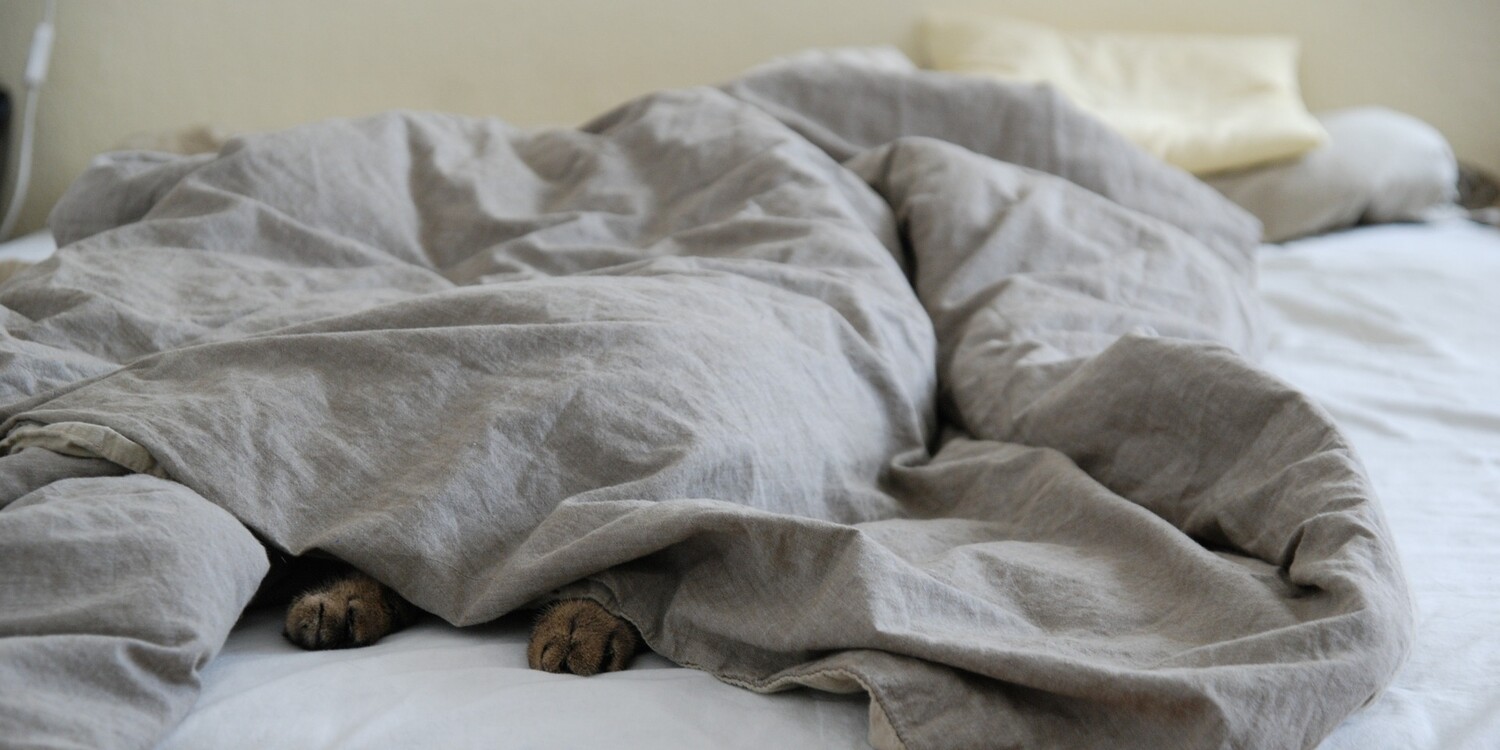 Смятая кровать. Одеяло сушится. Мокрое одеяло. Спящий человек в кровати. Одеяло на постели.